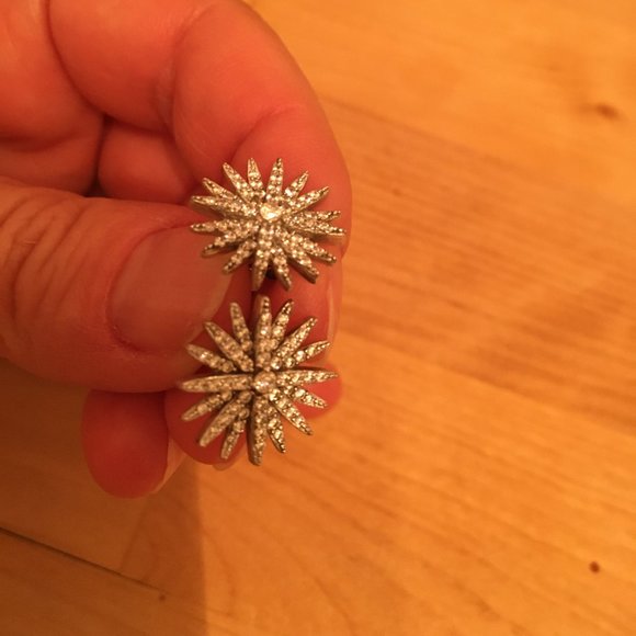 STARBURST  Earrings, Silver NWOT 925, GREAT GIFT! - Picture 6 of 7